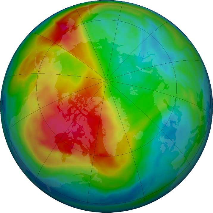 Arctic ozone map for 23 December 2017